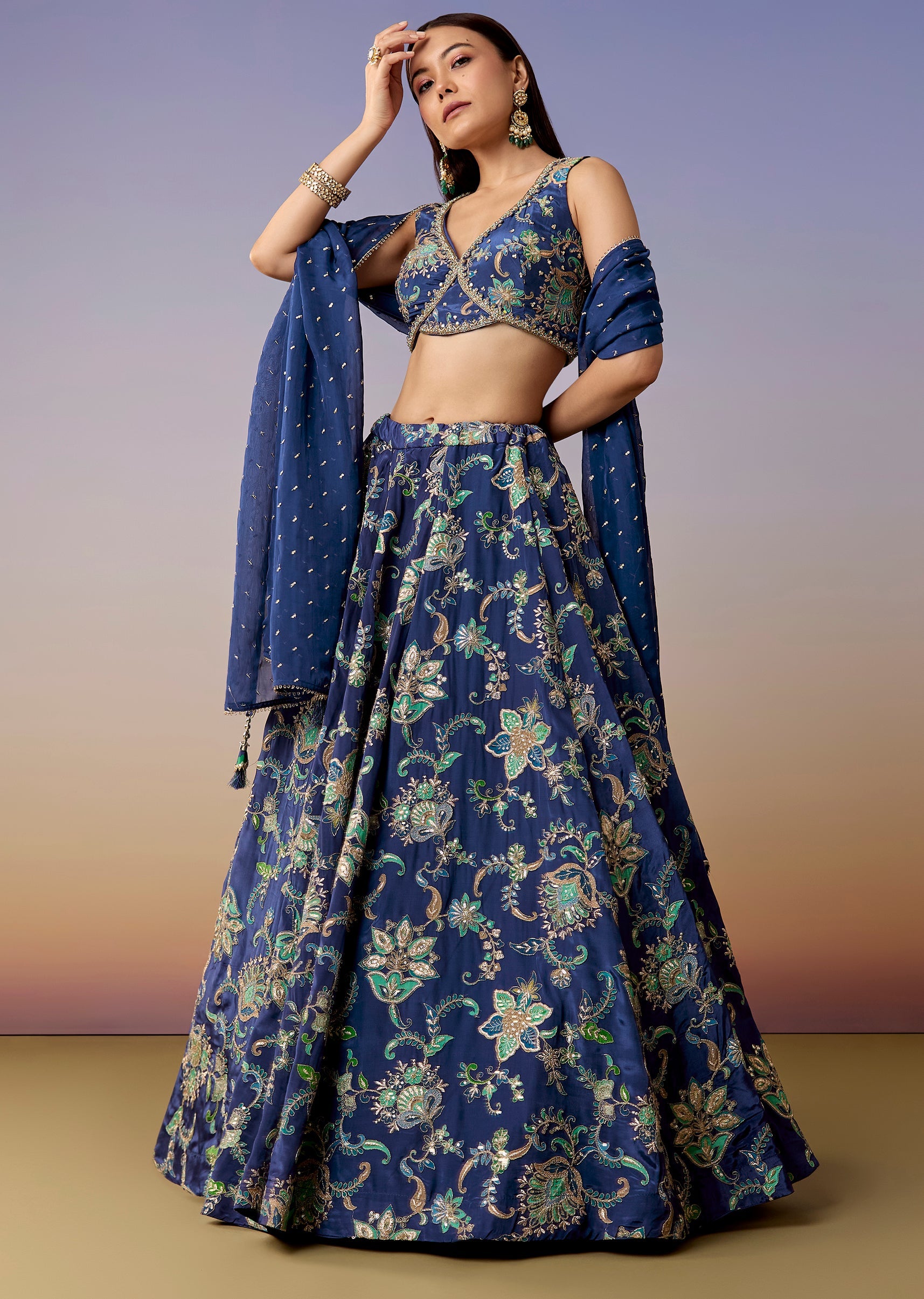 blue-floral-print-bridesmaid-lehenga-set-sg389469-4 df4cbd56-76bb-459f-8c52-0f260905b437