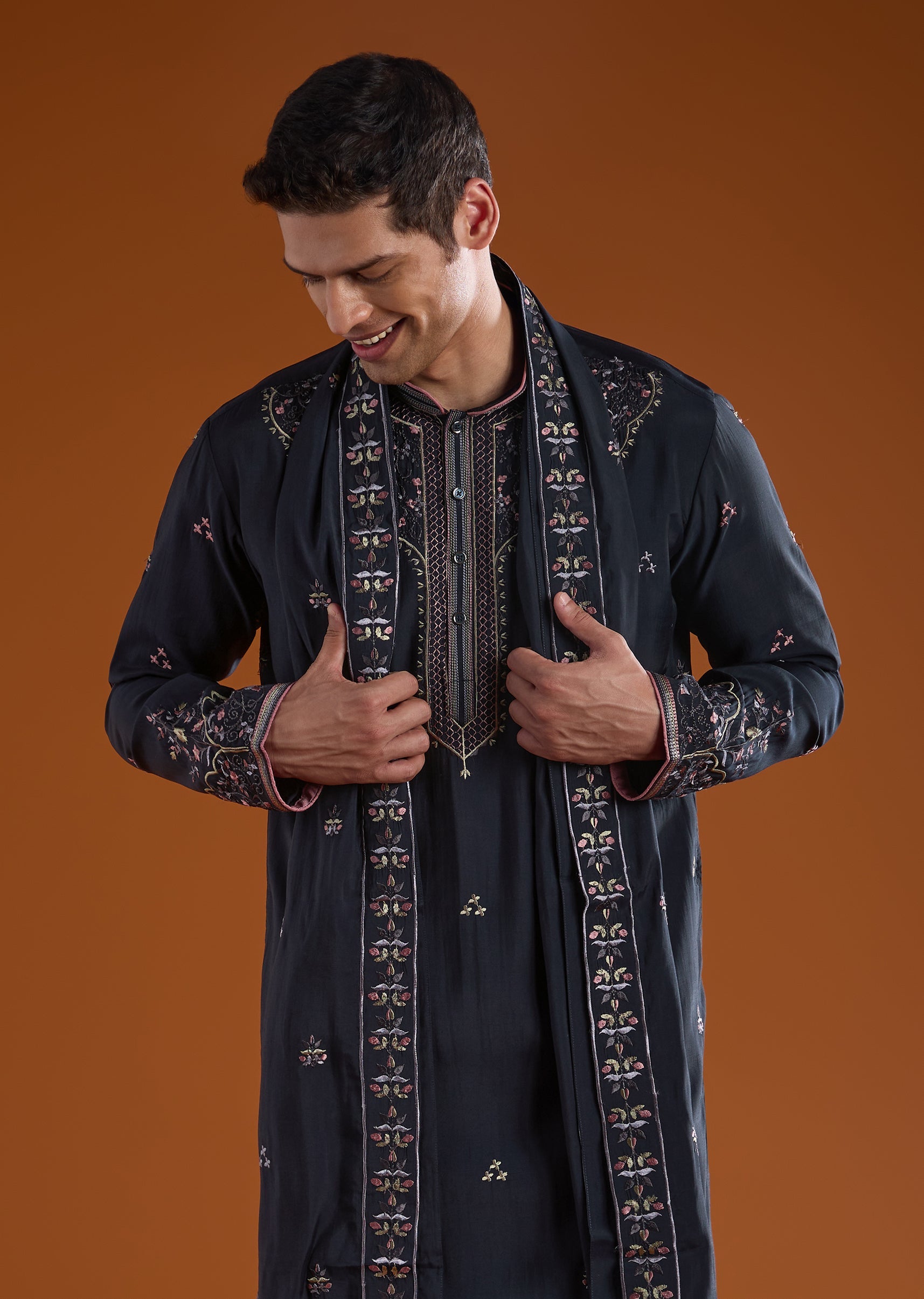 blue-silk-mens-kurta-set-with-resham-work-sg321900-2 6050392b-1627-4bf4-a89b-655c46f5107b
