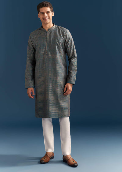 blue-silk-textured-kurta-set-for-men-with-embroidery-sg330254-1