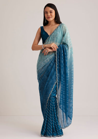 blue ombre half and half sequins saree-sg279469 16
