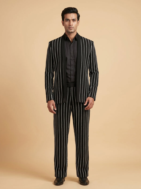 Bold black Indowestern