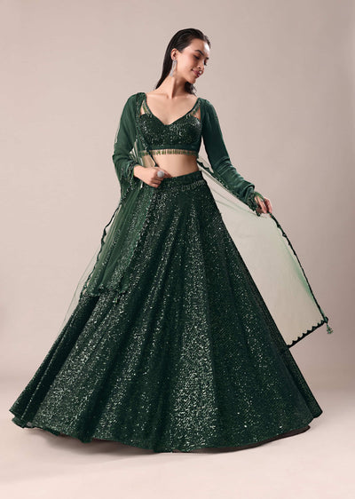 bottle green embroidered lehenga and blouse-sg207336 6 e509aced-c4f7-4e52-8553-6a4cfb19355b