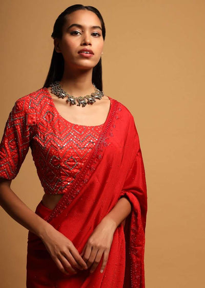 bright-red-blouse-in-silk-blend-with-bandhani-print-and-mirror-embroidery-in-geometric-design-online-kalki-fashion-k001b884y-sg53974 2