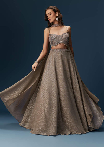 brown-bridesmaid-lehenga-with-choker-net-dupatta-and-embellished-blouse-sg339744-1