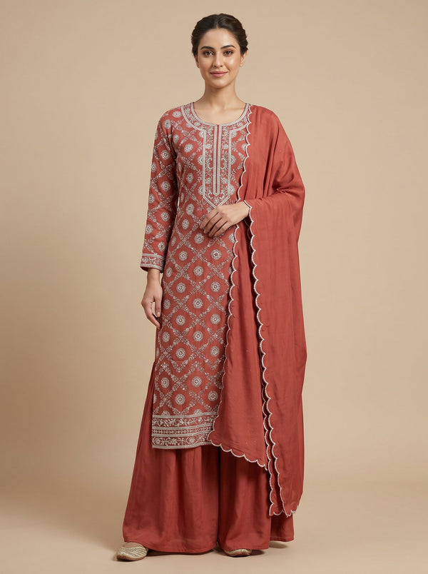 Burnt Rust Palazzo Set