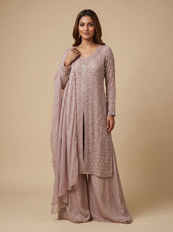 Camellia Pink Palazzo Set