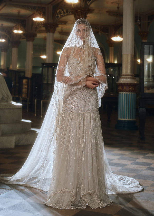 Celestial Ivory Fish Cut Bridal Gown