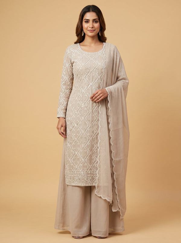 Champagne Beige Palazzo Set