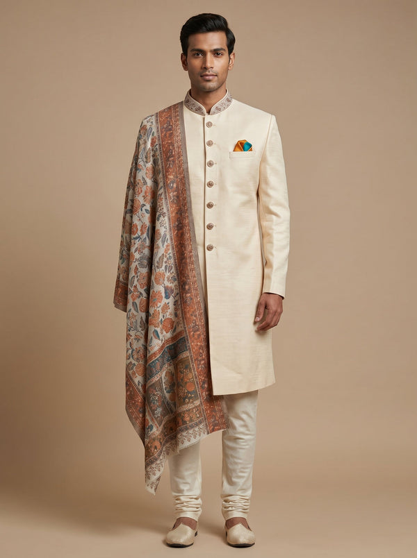 Classic cream sherwani