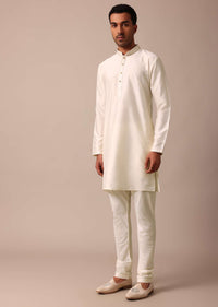classic beige banarasi silk sherwani set-sg205409 1