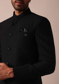 classic black bandhgala jodhpuri sherwani-sg212048 4