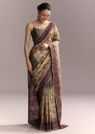 coffee-brown-cotton-hand-painted-saree-with-contrast-border-sg319347-1