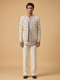 Cream Indo Western Set