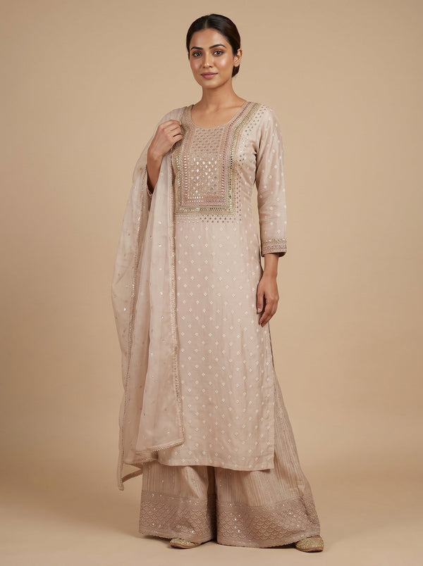 Cream Luxe Palazzo Set