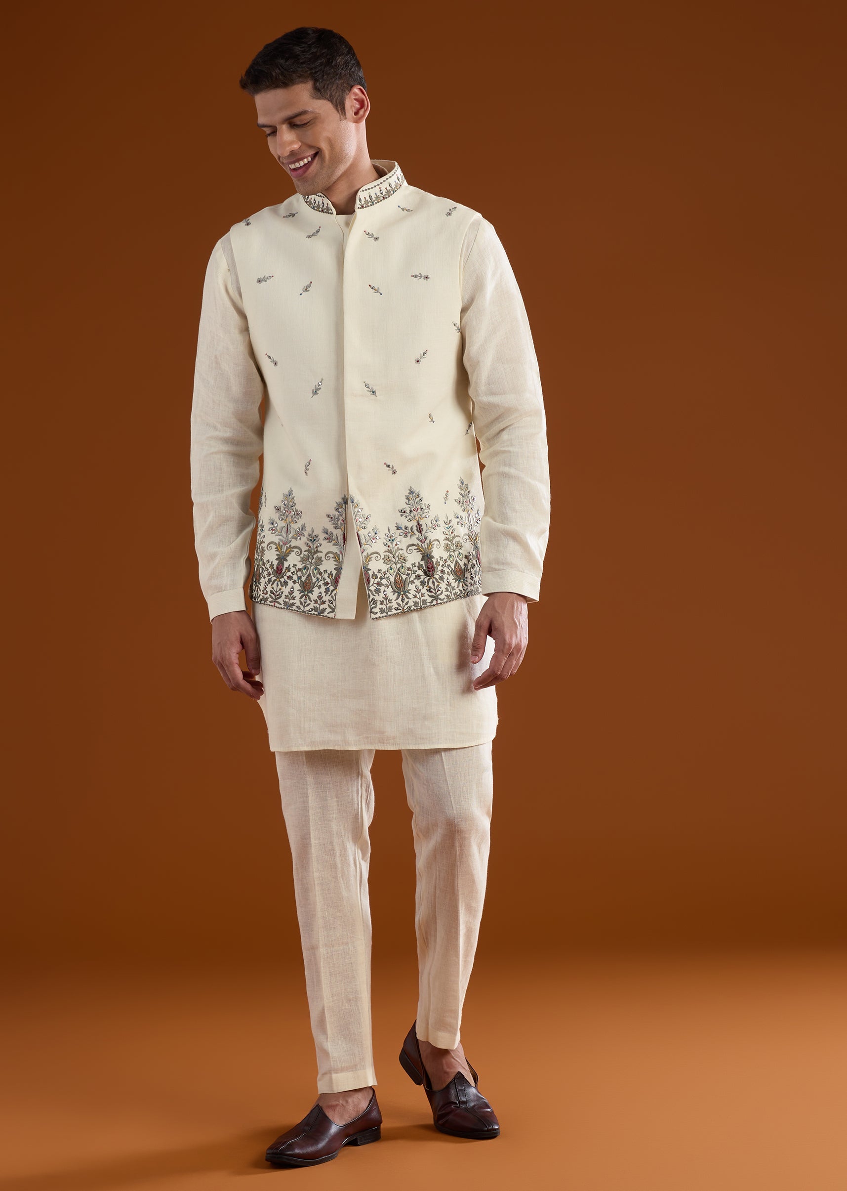 cream-silk-mens-kurta-jacket-set-with-thread-and-mirror-work-sg373880-3 f9890053-185a-481a-96e8-a16b1719cd79