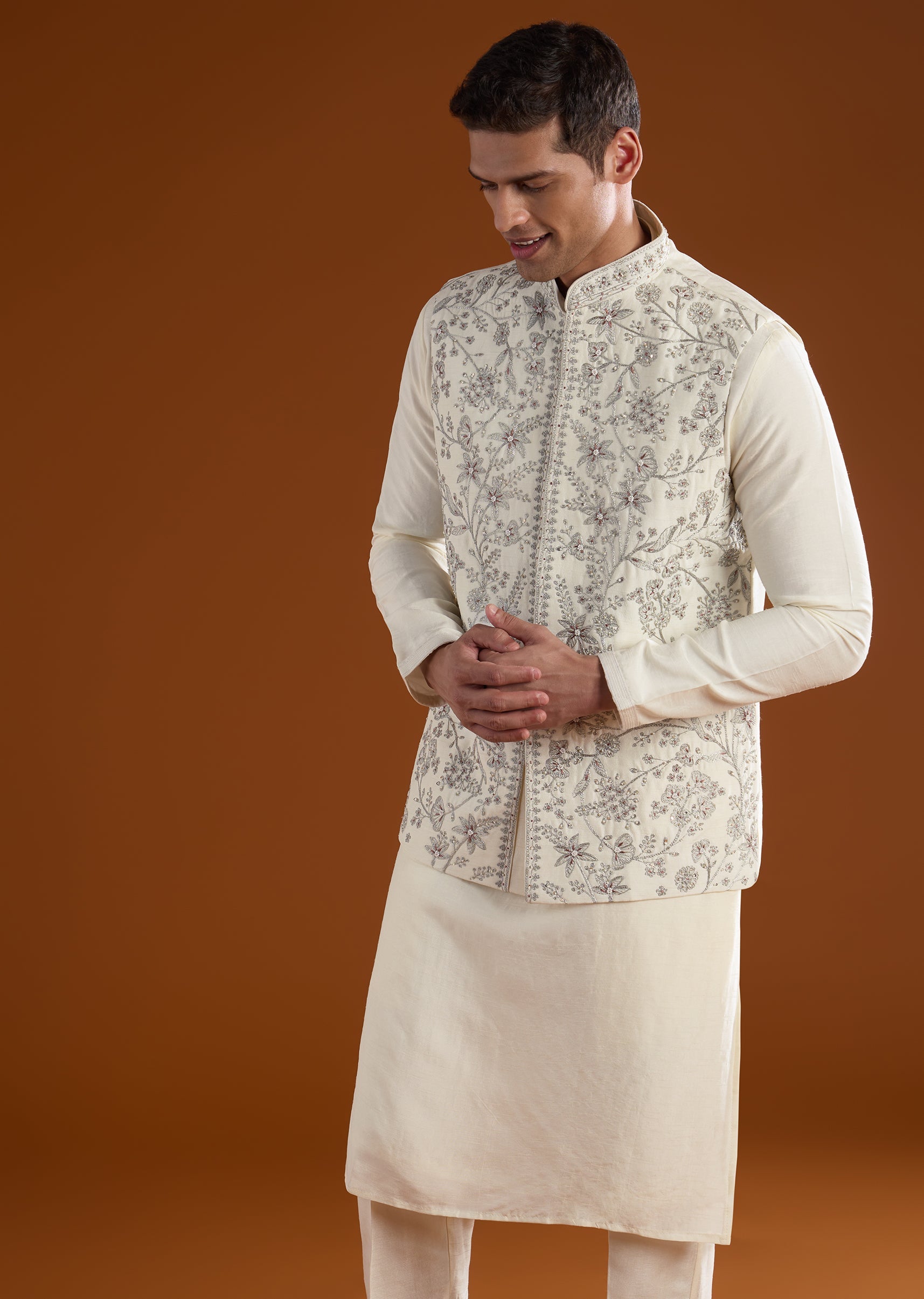 cream-silk-mens-kurta-jacket-set-with-thread-resham-moti-and-sequins-work-sg382577-4 f5491392-d5b5-4edd-9839-fcccb21f7d55