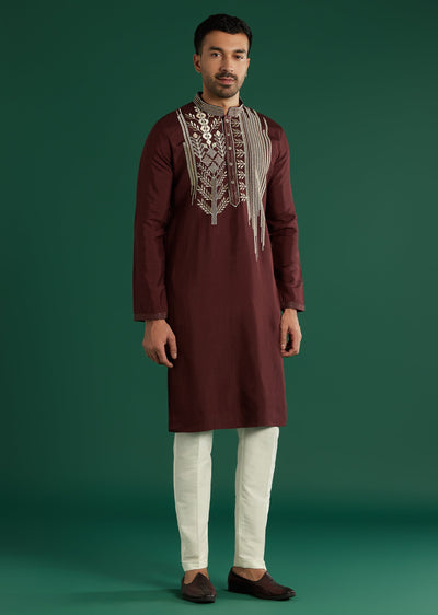 deep-maroon-silk-kurta-set-for-men-with-gota-work-sg330278-1 99fb1137-5c67-4039-b5f7-44671009fb22