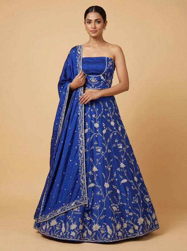 Deep Ocean Lehenga