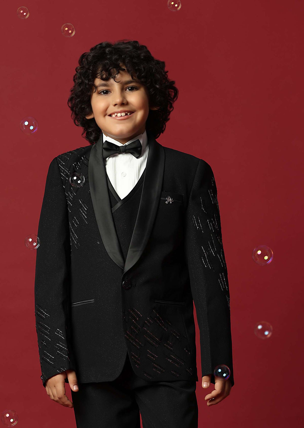 elegant black tuxedo for boys -sg201907 3