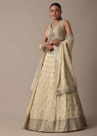 elegant white chanderi embellished lehenga set-sg191807 7