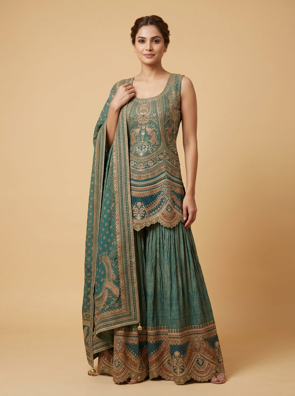Emerald Green Palazzo Set
