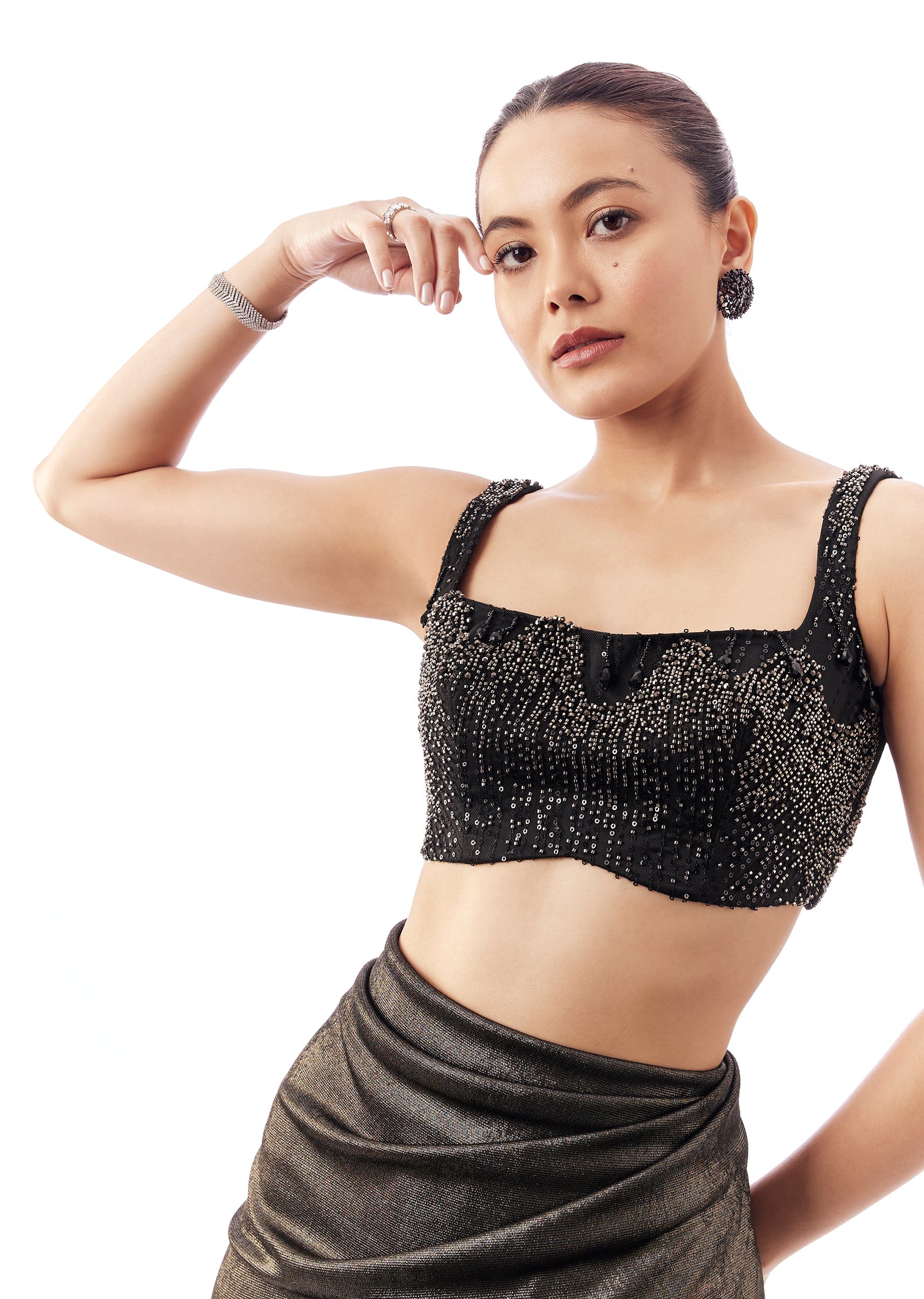 fancy-neck-black-blouse-with-shoulder-straps-and-back-dori-sg389712-2 d96d9748-725e-4114-8e85-42c2d76a5d84