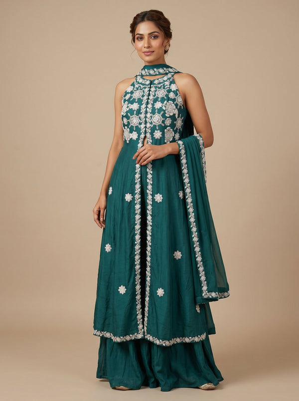 Forest Green Palazzo Set