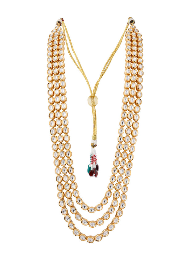 Gold Plated Kundan Polki Necklace Set