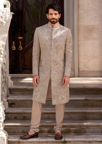gold tissue sherwani for groom with intricate zardosi-sg357683-1 1