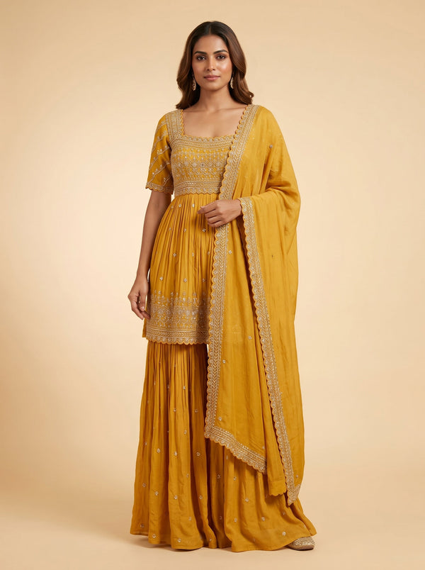 Golden Glow Anarkali