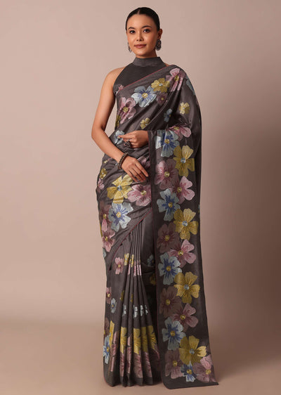 graceful grey saree with exquisite thread resham work-sg214128 8