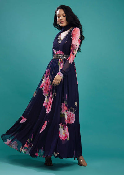 graystone purple floral anarkali suit-sg116200 2
