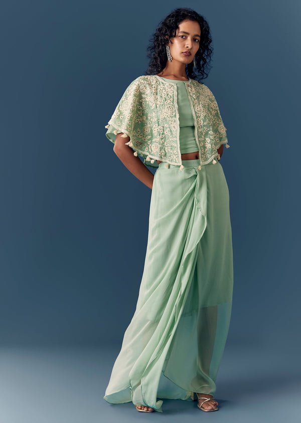 green-cape-drape-skirt-set-sg211170-1 b0e15e32-2286-465c-918b-40d4d988f68a