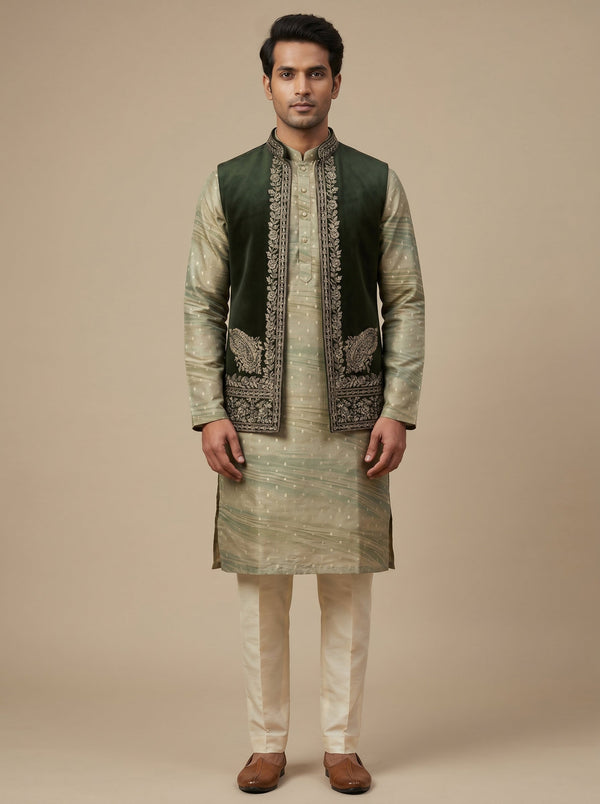 Green Ethnic Kurta Set