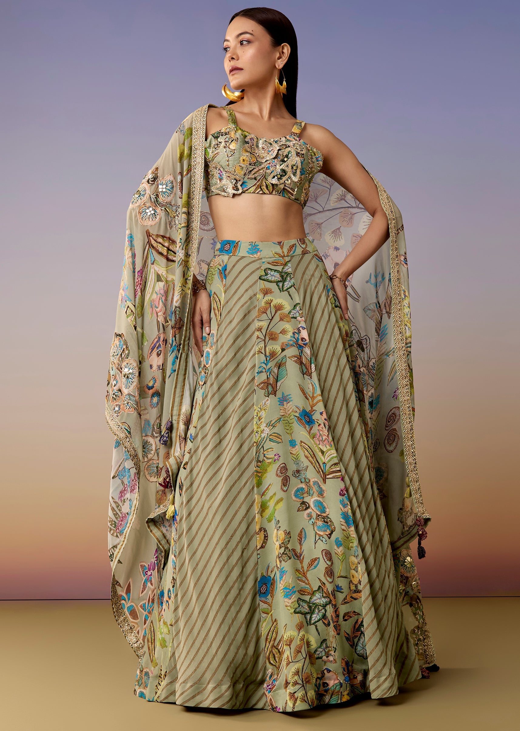 green-printed-bridesmaid-lehenga-set-sg389804-1 046c6848-d266-4fdb-a9c0-aa452d2efec8