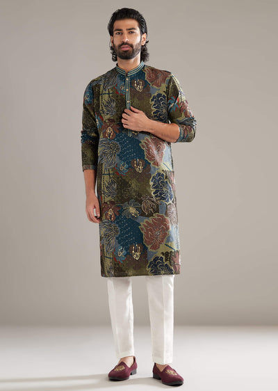 green-silk-kurta-set-for-men-with-floral-and-foil-print-sg329925-1 372ef2e2-96b7-48c2-bc95-8dc90e30bf51