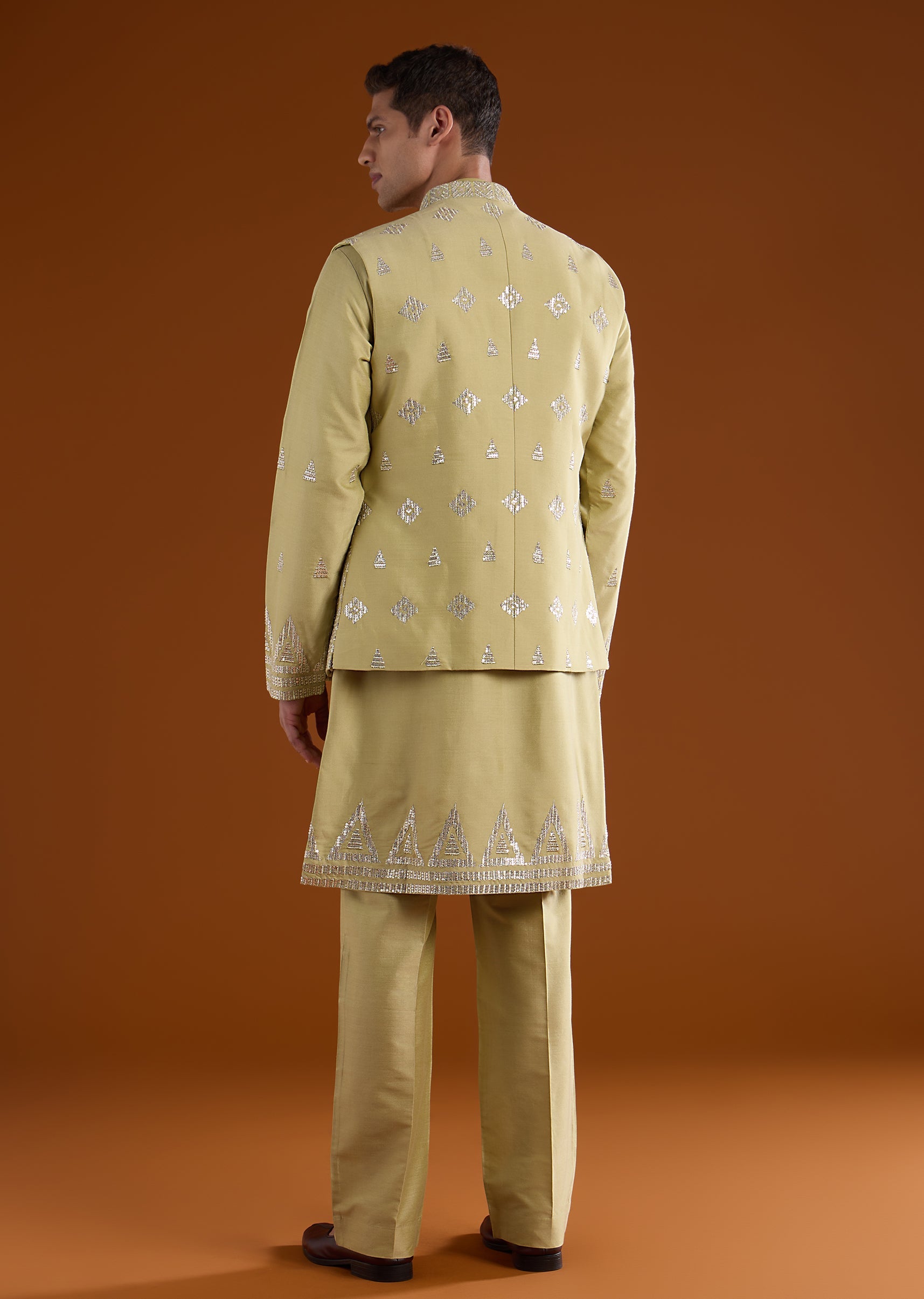 green-silk-mens-kurta-jacket-set-with-zari-and-sequins-work-sg322822-5 18f24d76-b0ba-4d01-9c40-9ecf32fa741f