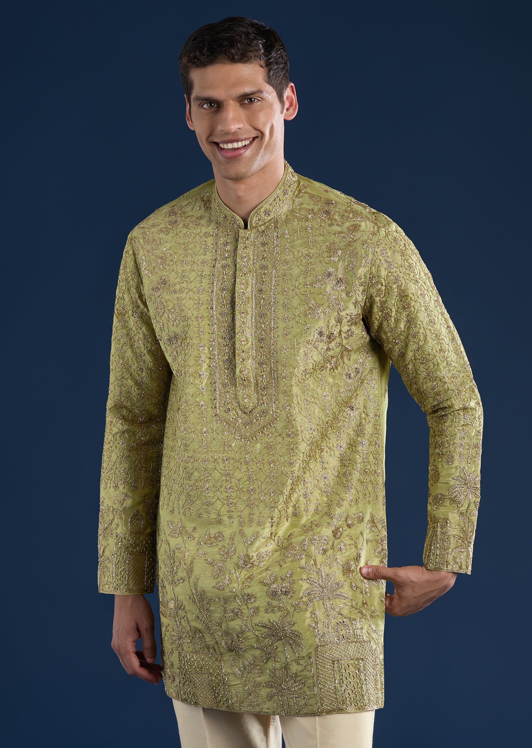 green-tissue-kurta-set-sg378491-4 7d610d02-539f-4a8a-ac16-b62c43209175