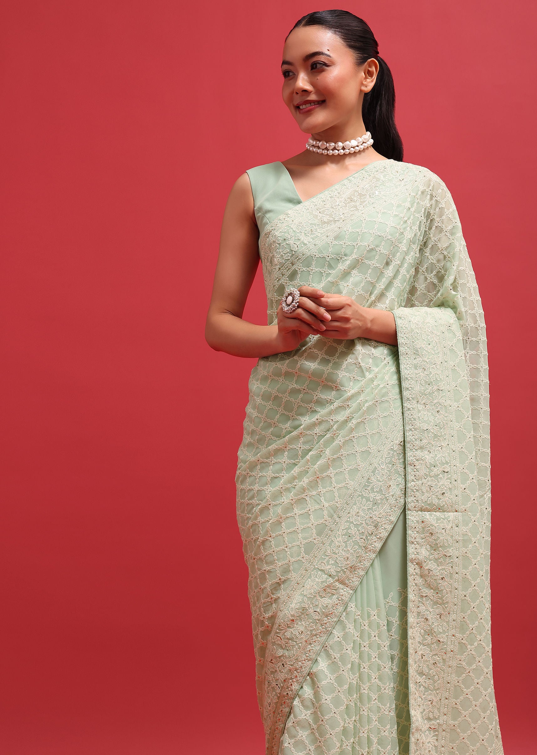 green embroidered georgette chikankari saree with -sg237854 14 5aa4fa31-e3cf-4eb8-9a67-886ddc98e040