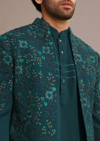 green hand embroidered indo western suit-sg253079 7 de1de0de-6cfd-48dd-8947-ee791436493d