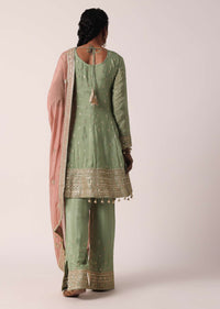 green zari embroidered pant set-sg210034 1