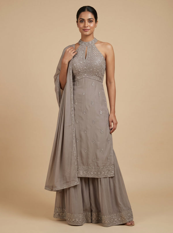 Grey Urban Indo Western Set