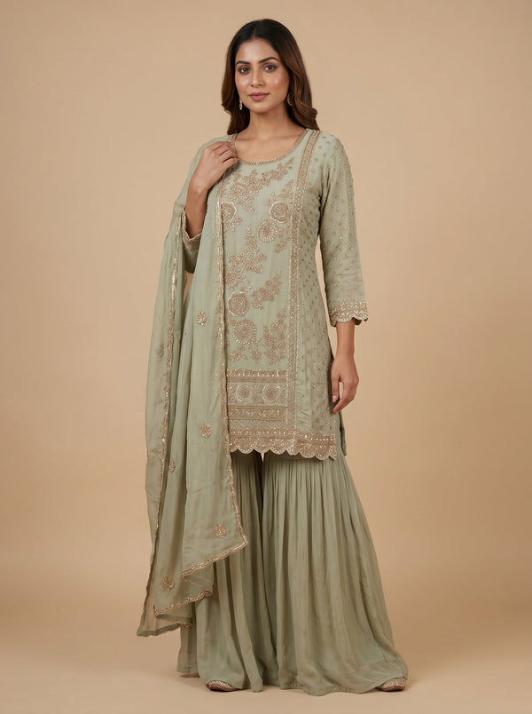 Herbal Green Palazzo Set