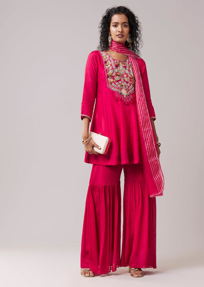 hot-pink-chinon-silk-kurta-sharara-set-sg345659-1 0064eaa1-9043-4cf8-9ff6-6a304955684e