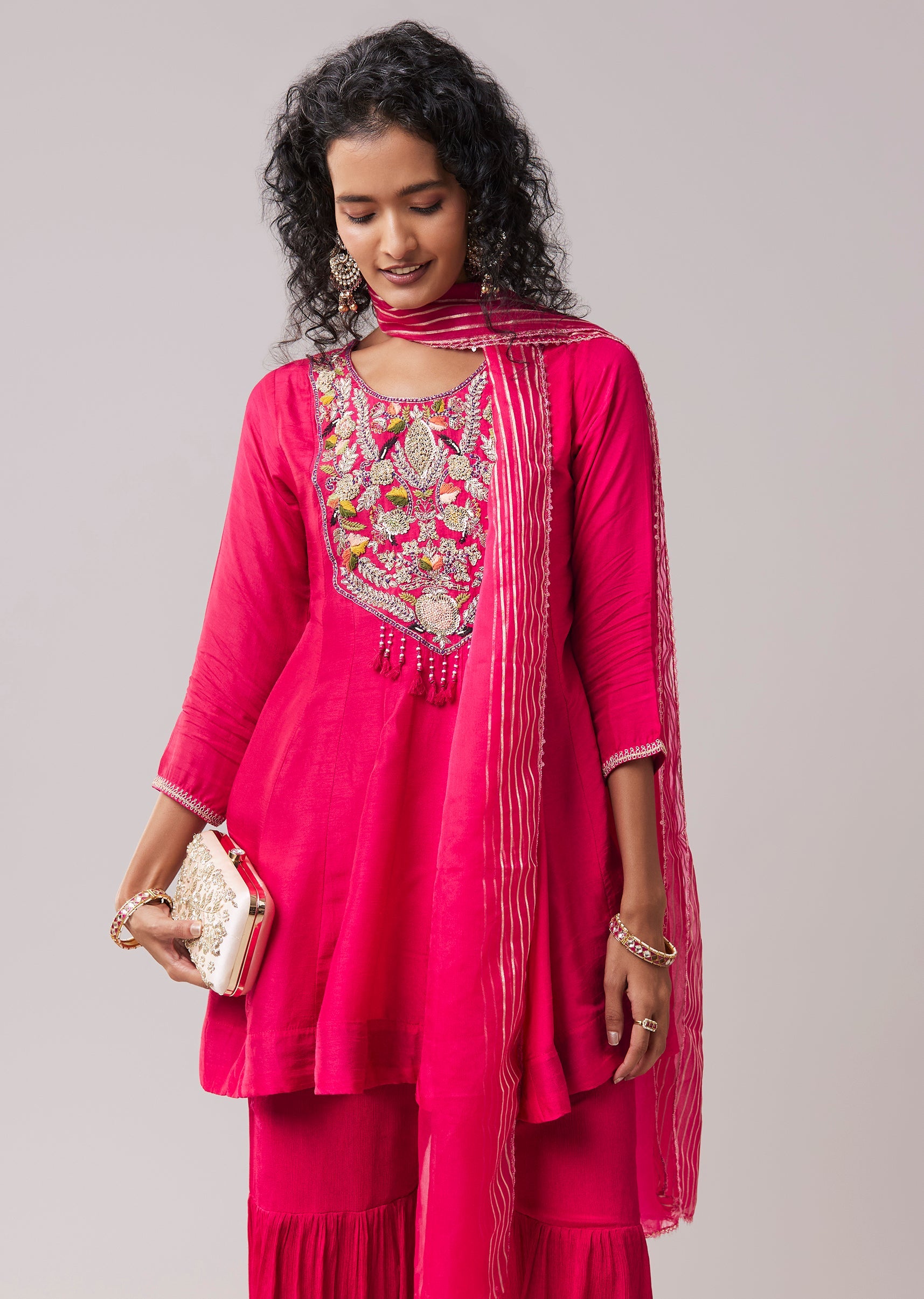 hot-pink-chinon-silk-kurta-sharara-set-sg345659-4 59146044-e6fa-4334-9f9f-45518c99a2a4