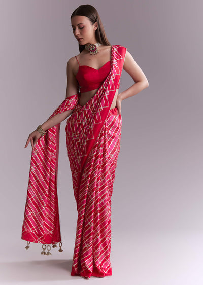 hot-pink-satin-printed-saree-with-criss-cross-stripes-sg351907-1