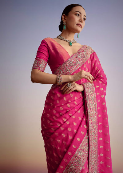 hot-pink-silk-saree-with-heavy-embroidered-border-and-pallu-sg318037-1