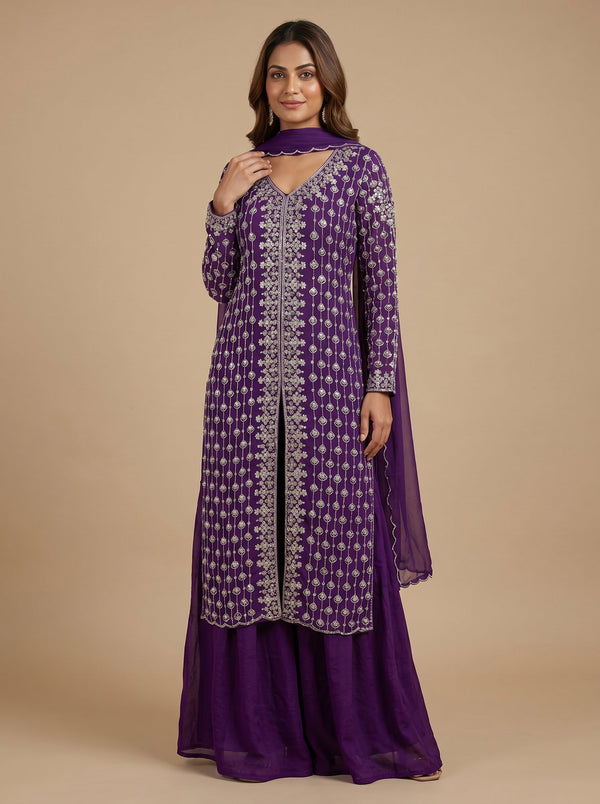 Imperial Purple Palazzo Set