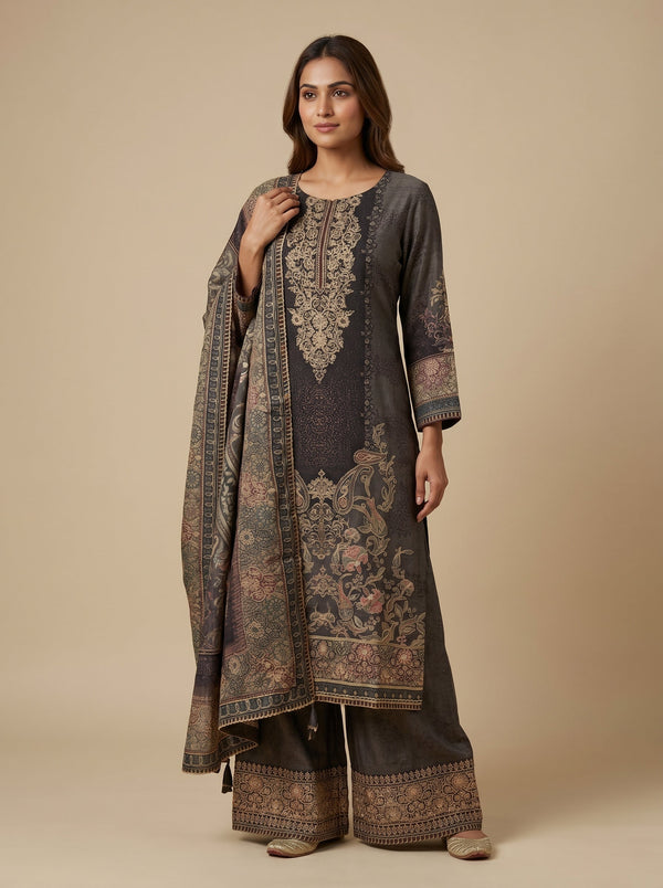 Iron Grey Kurti Pant Set