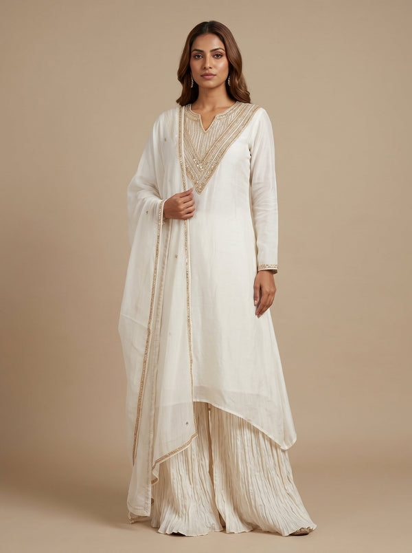 Vanilla Cream Palazzo Set